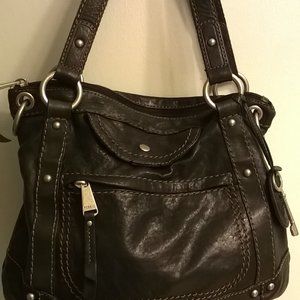 Fossil Black Leather shoulder bag.